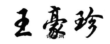 胡问遂王豪珍行书个性签名怎么写