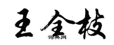胡问遂王全枝行书个性签名怎么写