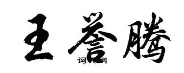 胡问遂王誉腾行书个性签名怎么写