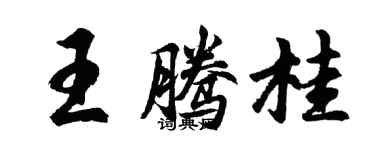 胡问遂王腾桂行书个性签名怎么写