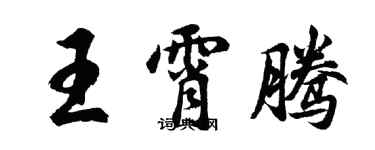 胡问遂王霄腾行书个性签名怎么写