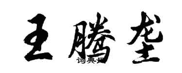 胡问遂王腾垄行书个性签名怎么写