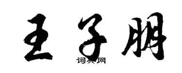 胡问遂王子朋行书个性签名怎么写