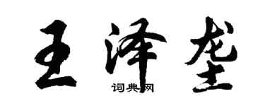 胡问遂王泽垄行书个性签名怎么写