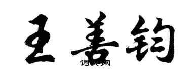胡问遂王善钧行书个性签名怎么写