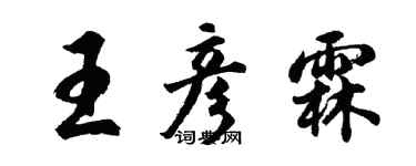 胡问遂王彦霖行书个性签名怎么写