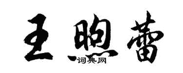 胡问遂王煦蕾行书个性签名怎么写