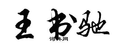 胡问遂王书驰行书个性签名怎么写