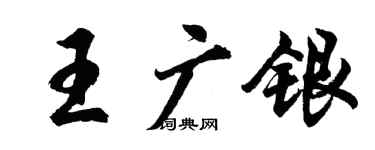 胡问遂王广银行书个性签名怎么写