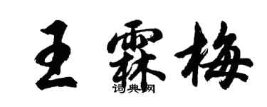 胡问遂王霖梅行书个性签名怎么写