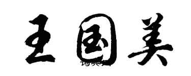 胡问遂王国美行书个性签名怎么写