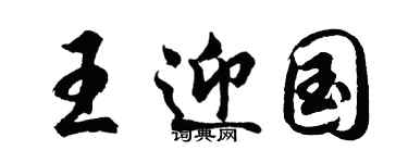 胡问遂王迎国行书个性签名怎么写