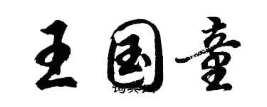胡问遂王国童行书个性签名怎么写
