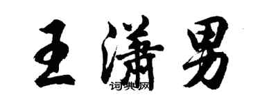 胡问遂王潇男行书个性签名怎么写