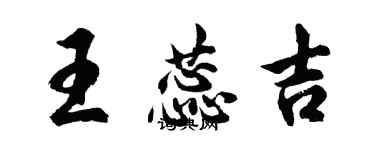 胡问遂王蕊吉行书个性签名怎么写