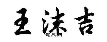胡问遂王沫吉行书个性签名怎么写