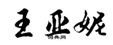 胡问遂王亚妮行书个性签名怎么写