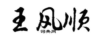 胡问遂王风顺行书个性签名怎么写
