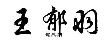 胡问遂王郁羽行书个性签名怎么写