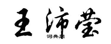 胡问遂王沛莹行书个性签名怎么写