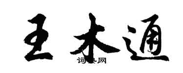 胡问遂王木通行书个性签名怎么写