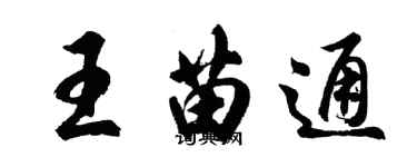 胡问遂王苗通行书个性签名怎么写