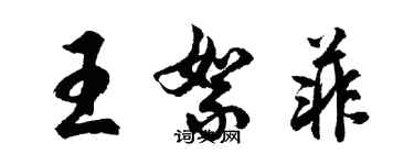 胡问遂王絮菲行书个性签名怎么写