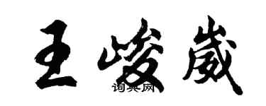 胡问遂王峻崴行书个性签名怎么写
