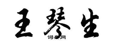 胡问遂王琴生行书个性签名怎么写