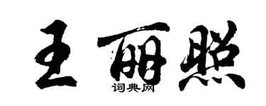 胡问遂王丽照行书个性签名怎么写