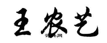 胡问遂王农艺行书个性签名怎么写