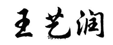 胡问遂王艺润行书个性签名怎么写