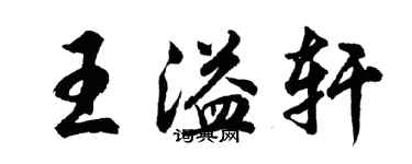 胡问遂王溢轩行书个性签名怎么写