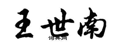 胡问遂王世南行书个性签名怎么写
