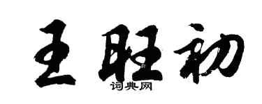 胡问遂王旺初行书个性签名怎么写