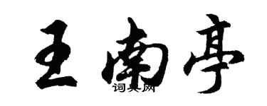 胡问遂王南亭行书个性签名怎么写