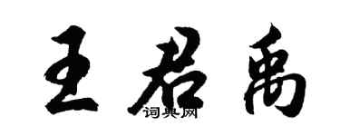 胡问遂王君禹行书个性签名怎么写
