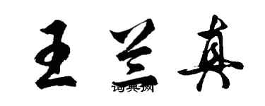胡问遂王兰真行书个性签名怎么写