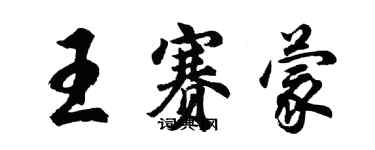 胡问遂王赛蒙行书个性签名怎么写