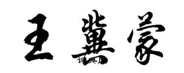胡问遂王冀蒙行书个性签名怎么写