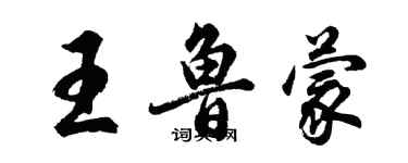 胡问遂王鲁蒙行书个性签名怎么写