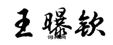胡问遂王曝钦行书个性签名怎么写