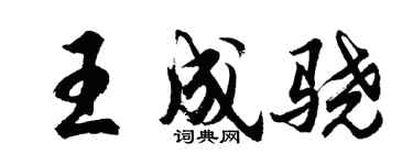胡问遂王成骁行书个性签名怎么写