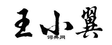 胡问遂王小翼行书个性签名怎么写