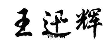 胡问遂王迅辉行书个性签名怎么写
