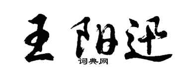 胡问遂王阳迅行书个性签名怎么写