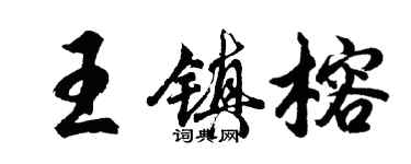 胡问遂王镇榕行书个性签名怎么写
