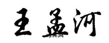 胡问遂王孟河行书个性签名怎么写