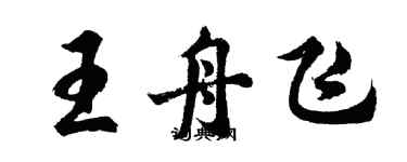 胡问遂王舟飞行书个性签名怎么写