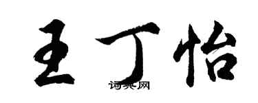 胡问遂王丁怡行书个性签名怎么写